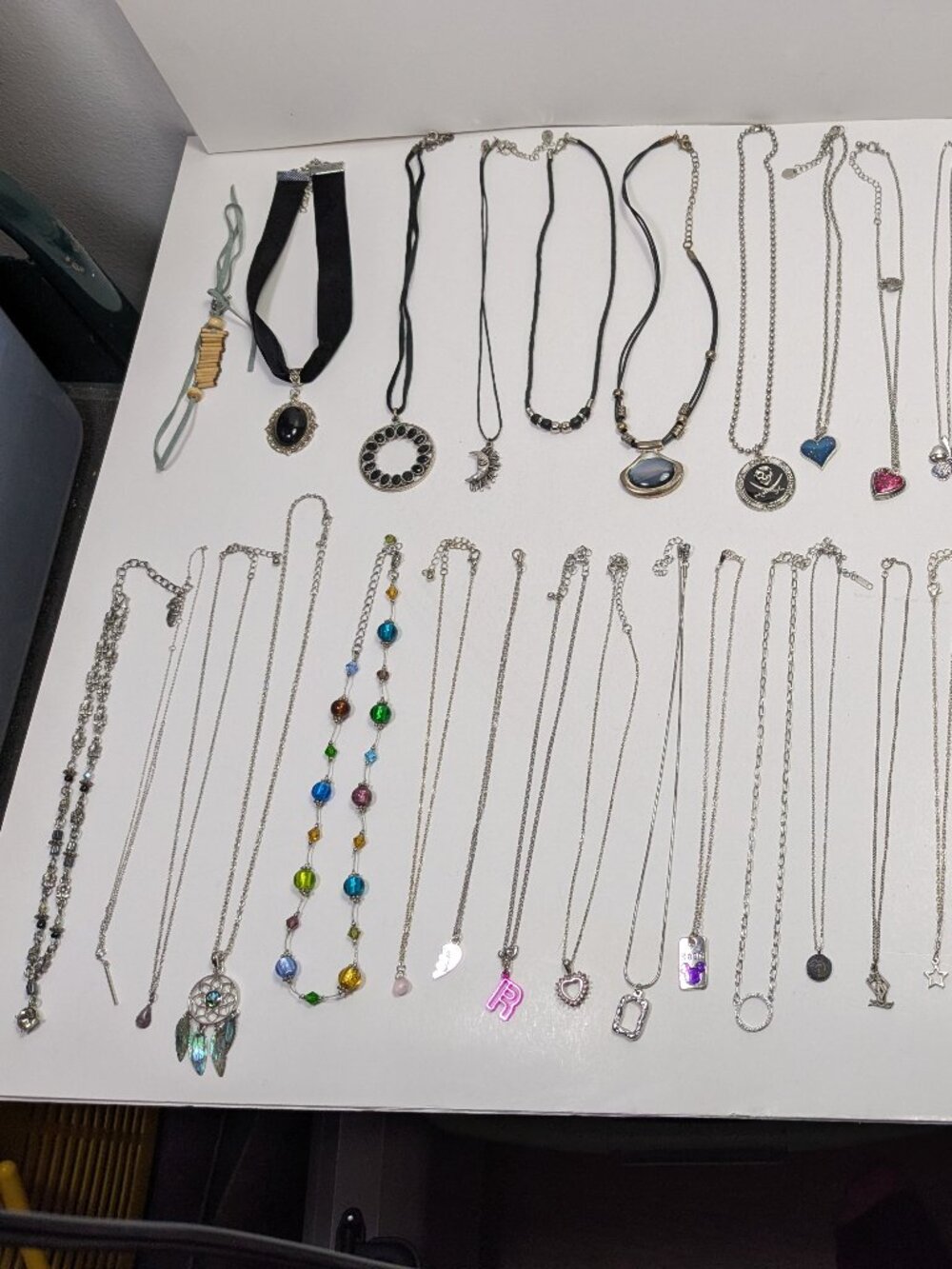 Silver Tone Necklace Lot 41 Fashion Jewelry Ready to Wear Variety Styles